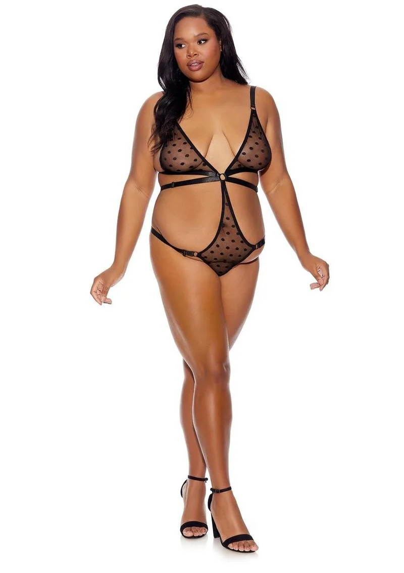 Barely Bare Strappy Harness Bra And Matching Panty Set - Image 3