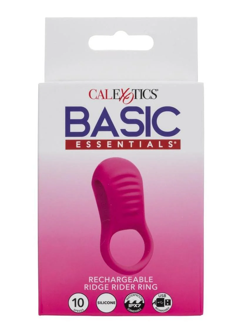 Basic Essentials Ridge Rider Silicone Cock Ring - Image 4