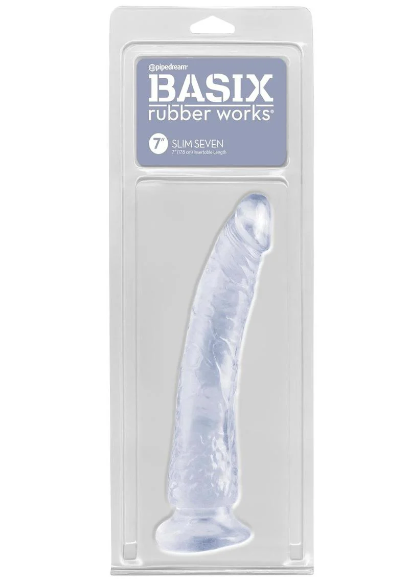 Basix Rubber Works Slim Seven Realistic Dildo with Suction Cup - Image 10