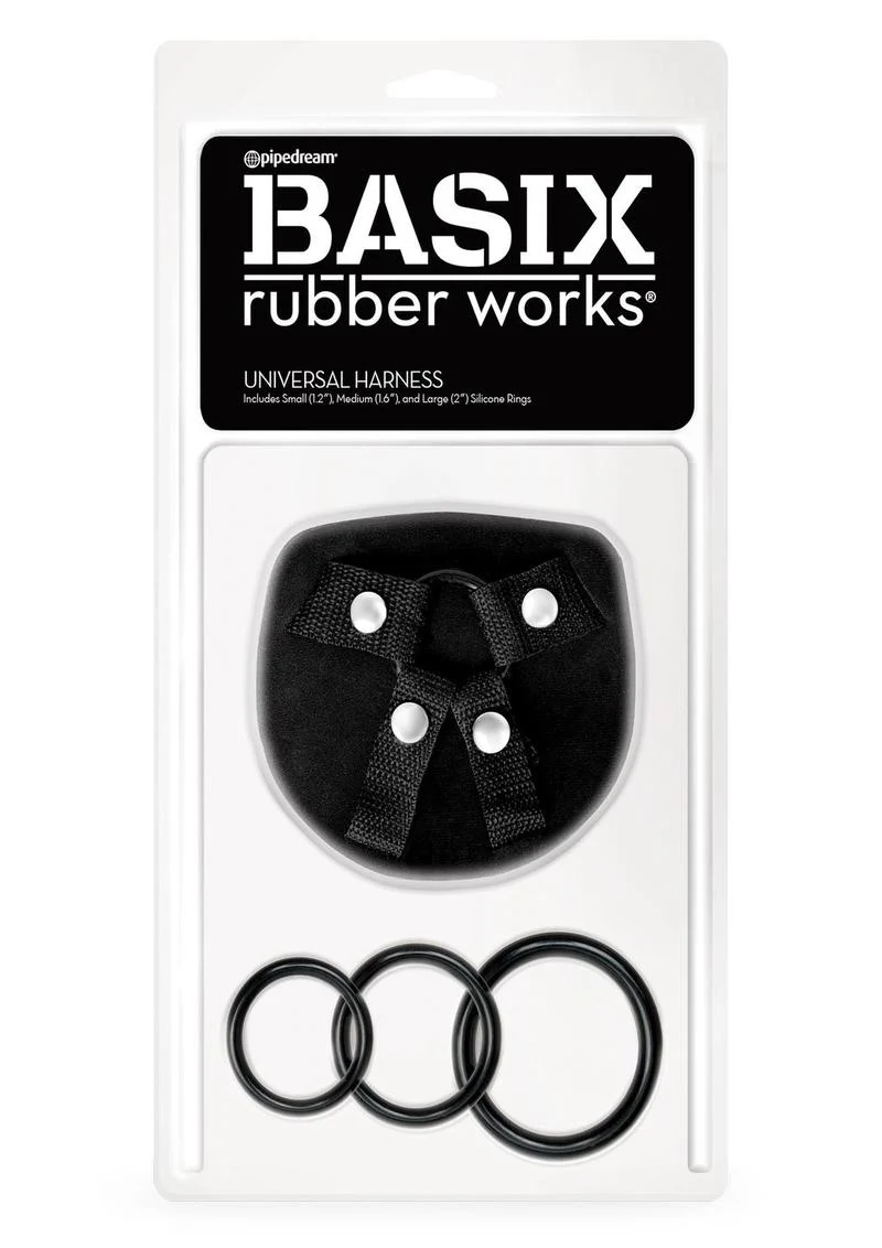 Basix Rubber Works Universal Harness with Silicone Rings - Image 3