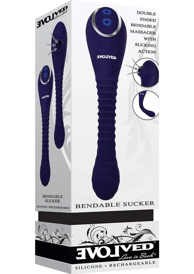 Bendable Sucker Dual-End Silicone Vibrator - Image 4