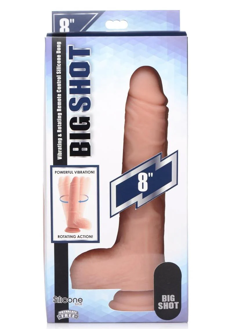 Big Shot Remote Controlled Vibrating and Rotating Silicone Dildo - Image 7