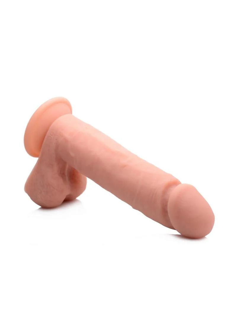 Big Shot Remote Controlled Vibrating Silicone Dong with Massage Balls - Image 2