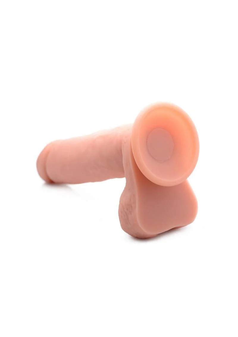 Big Shot Remote Controlled Vibrating Silicone Dong with Massage Balls - Image 3