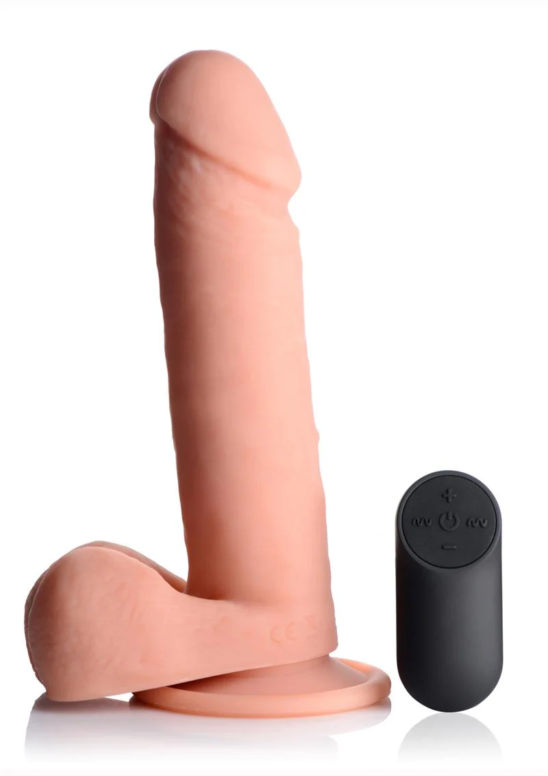 Big Shot Vibrating Rechargeable Dildo with Balls and Remote Control - Image 4