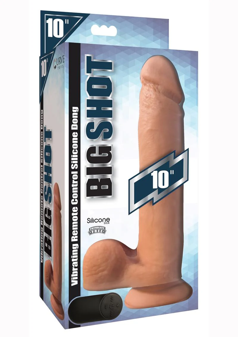 Big Shot Vibrating Rechargeable Dildo with Balls and Remote Control - Image 7