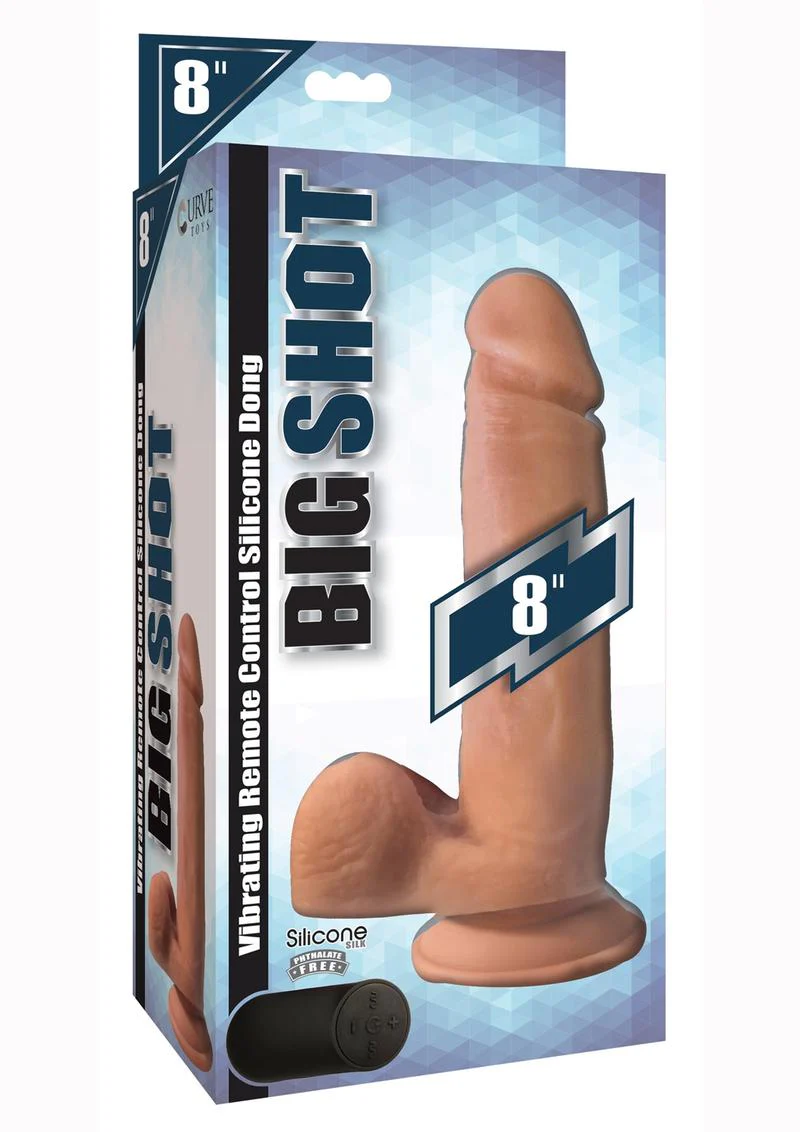 Big Shot Vibrating Rechargeable Dildo with Balls and Remote Control - Image 8