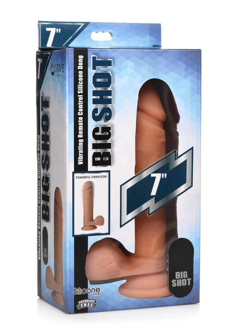 Big Shot Wireless Vibrating Silicone Dildo with Balls - Image 4
