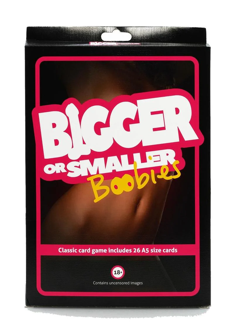 Bigger or Smaller Boobies Card Game A5 Size Cards - Image 2