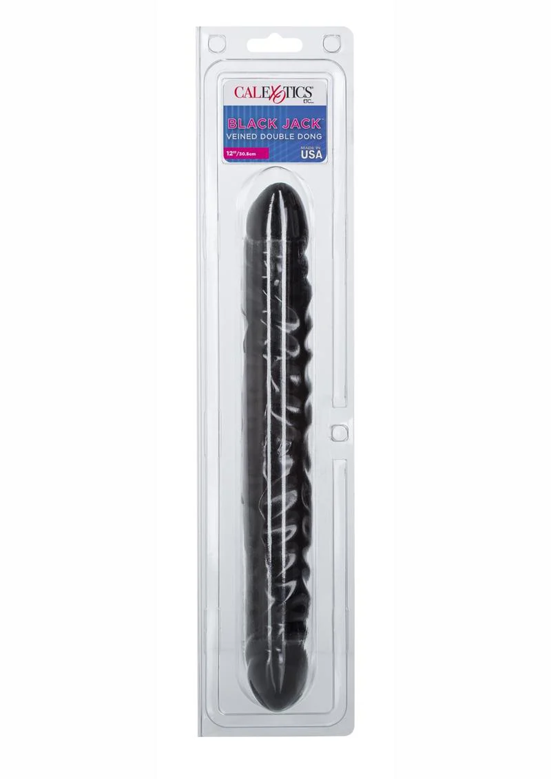 Black Jack Veined Double Dildo - Image 4