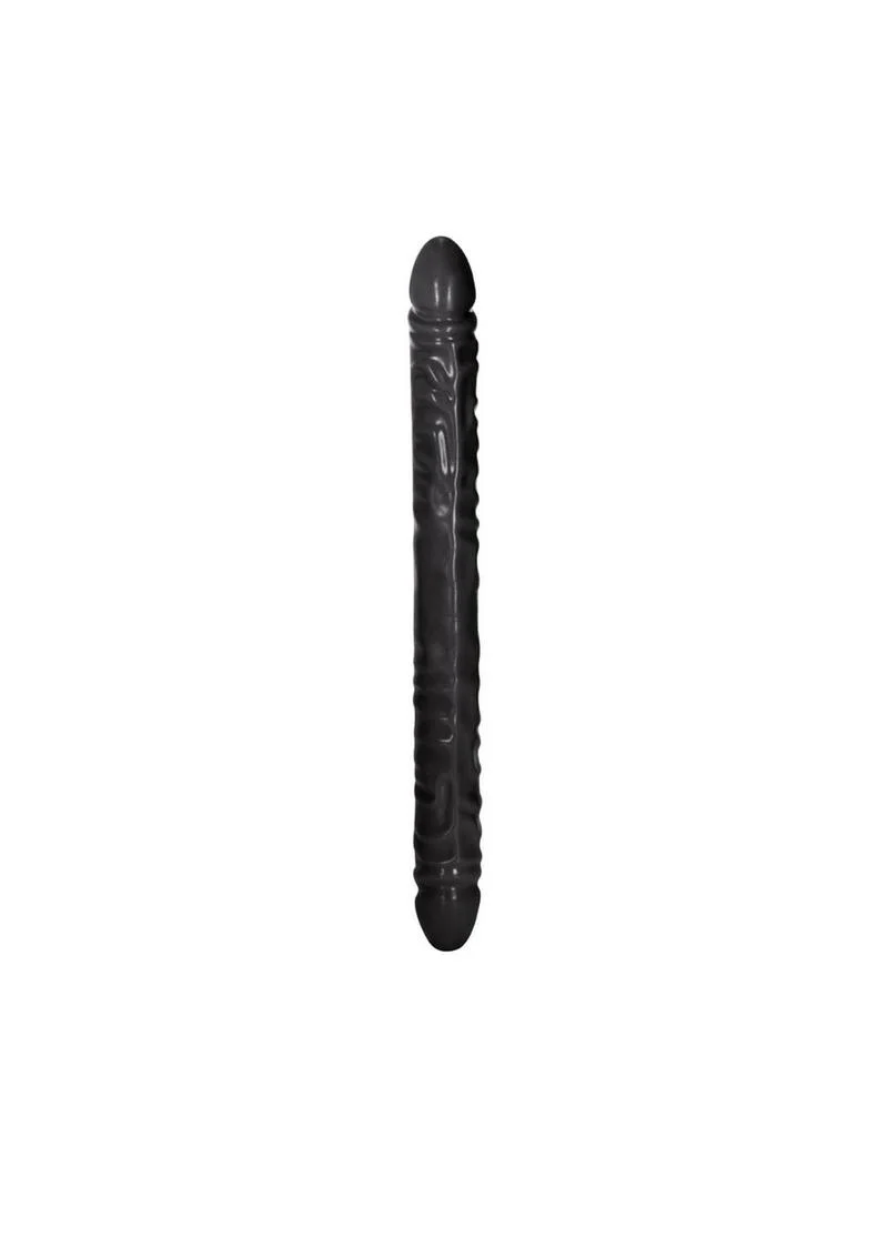 Black Veined Double Dildo - Image 2