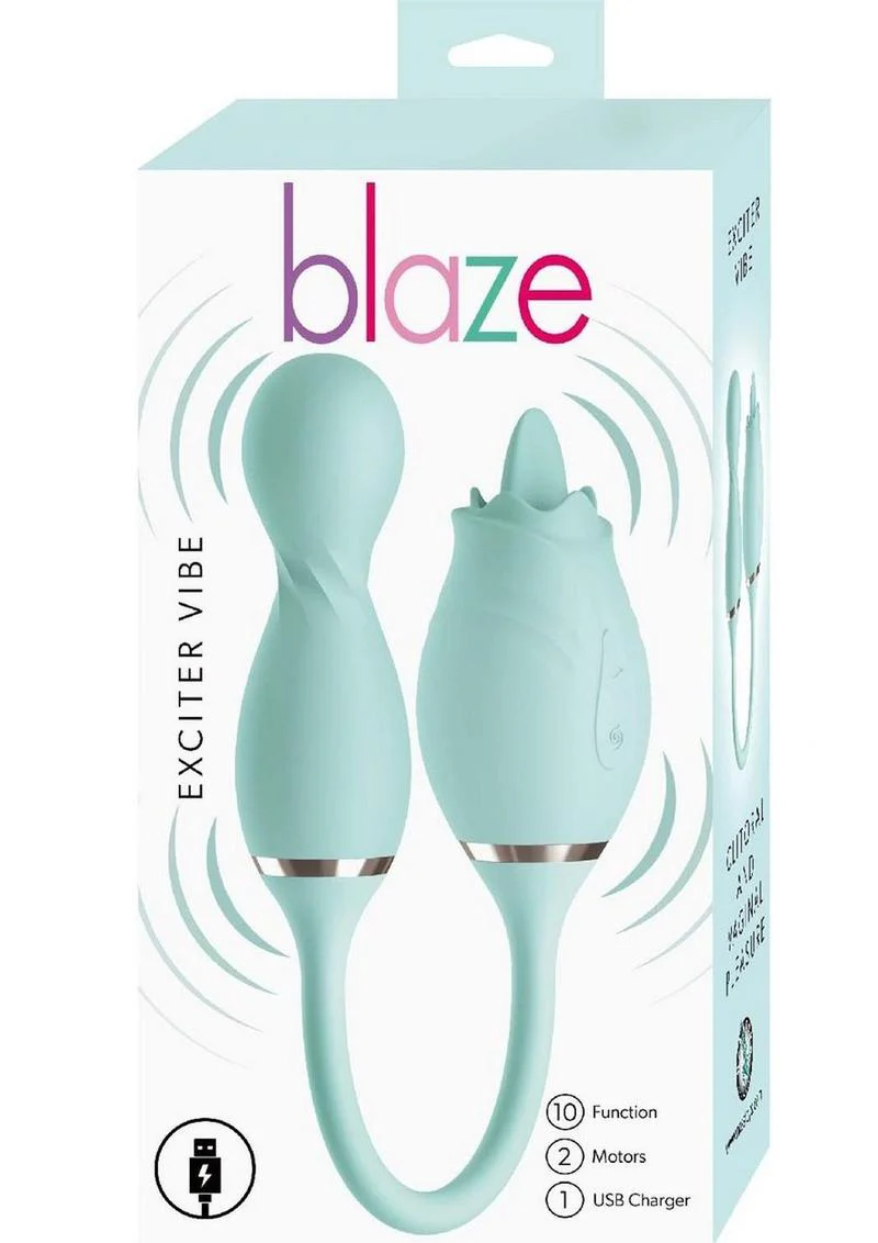 Blaze Exciter Rechargeable Silicone Dual Stimulating Vibrator - Image 5