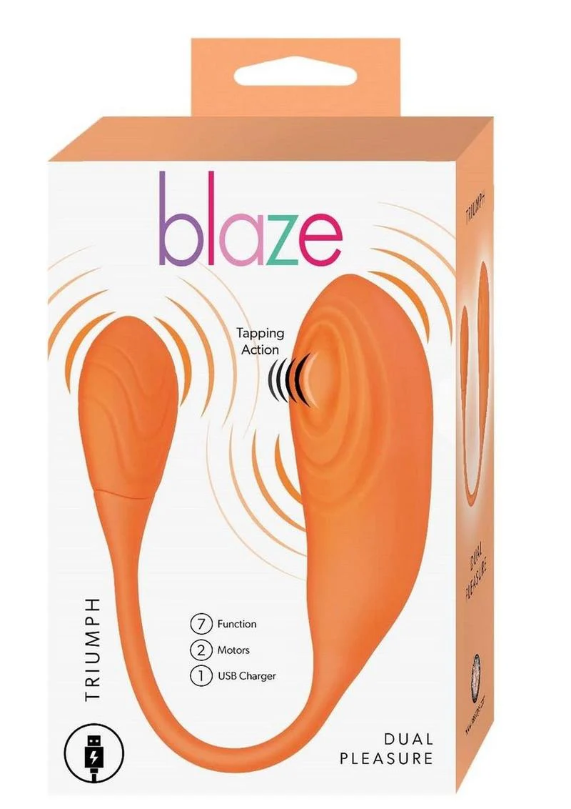 Blaze Triumph Rechargeable Silicone Dual Vibrator - Image 8