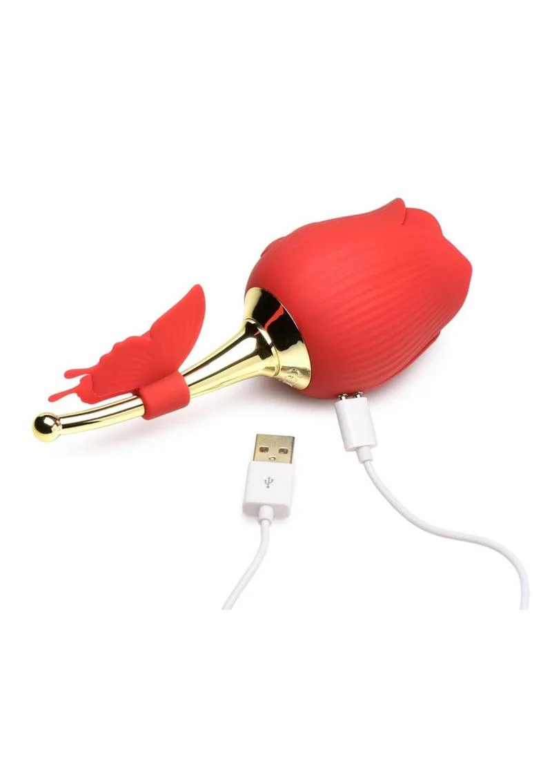 Bloomgasm Flutter Rose Rechargeable Silicone Sucking Rose - Image 3