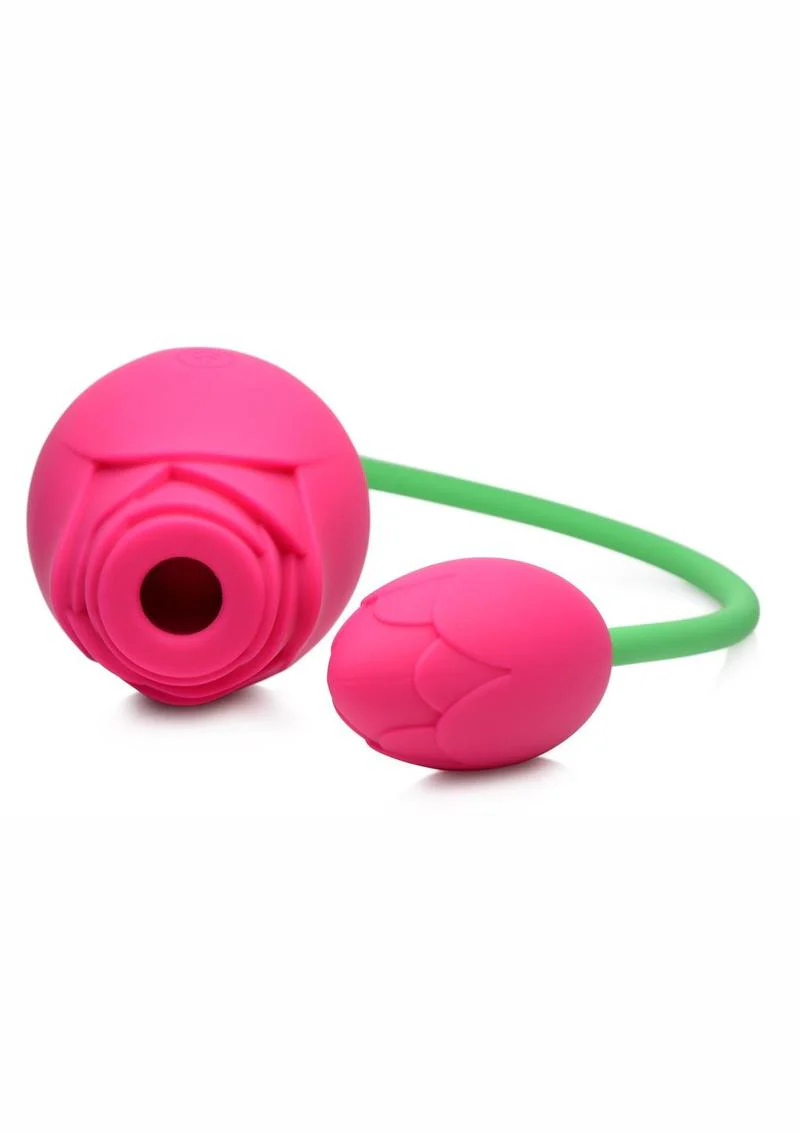 Bloomgasm Rose Duet Silicone Rechargeable Vibrating  Stimulator - Image 2
