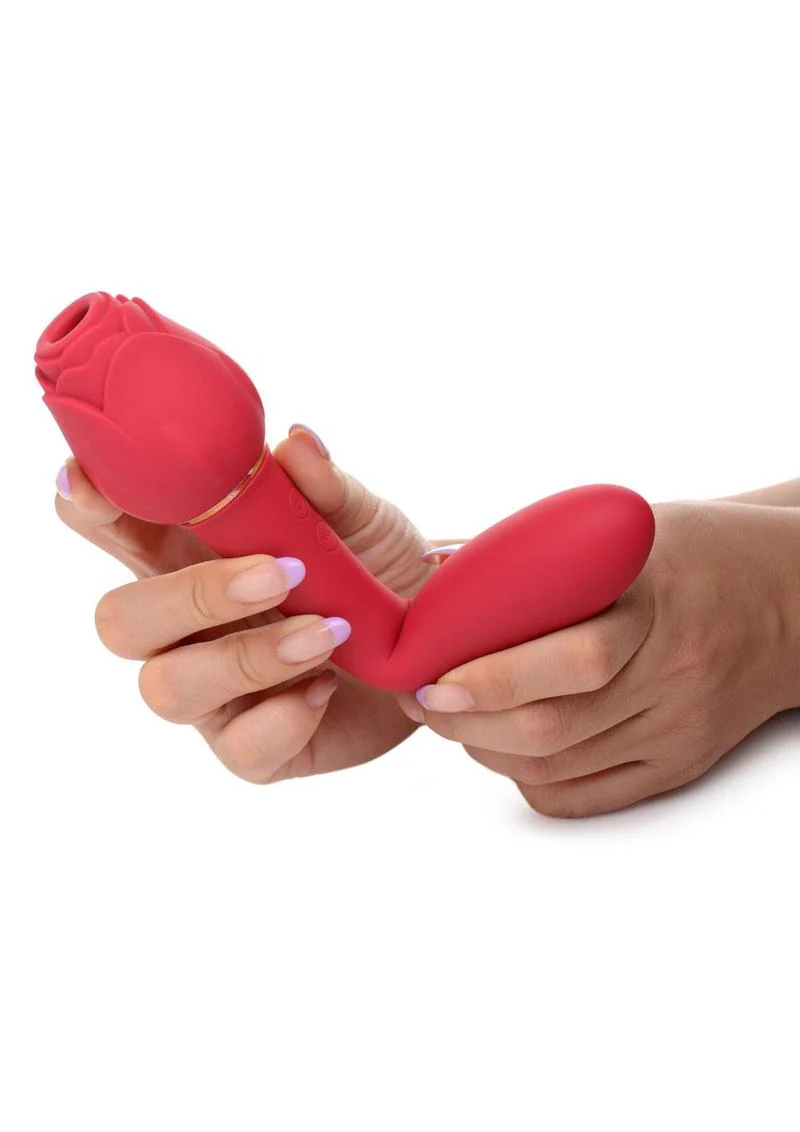 Bloomgasm Sweet Heart Rose Rechargeable Suction Clit Stimulator - Image 3