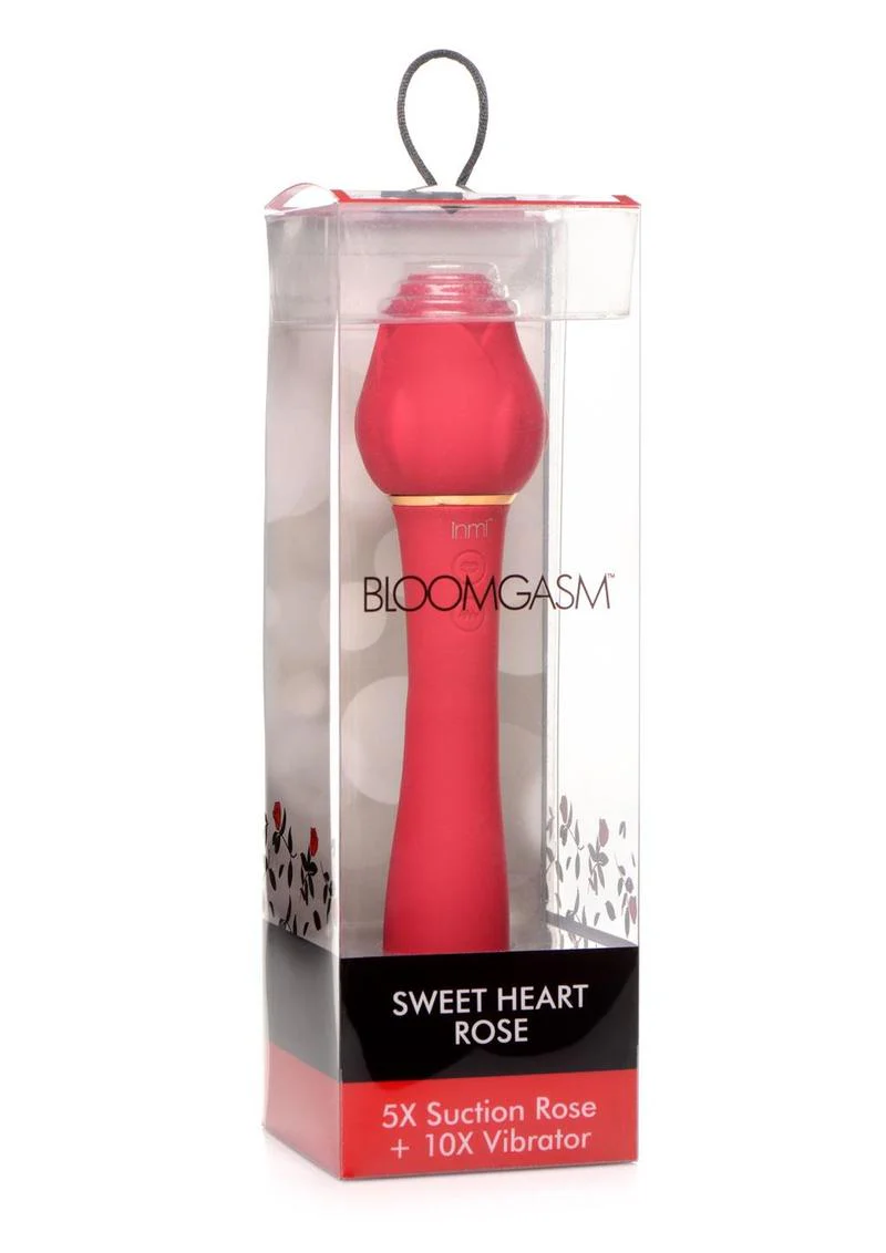 Bloomgasm Sweet Heart Rose Rechargeable Suction Clit Stimulator - Image 4