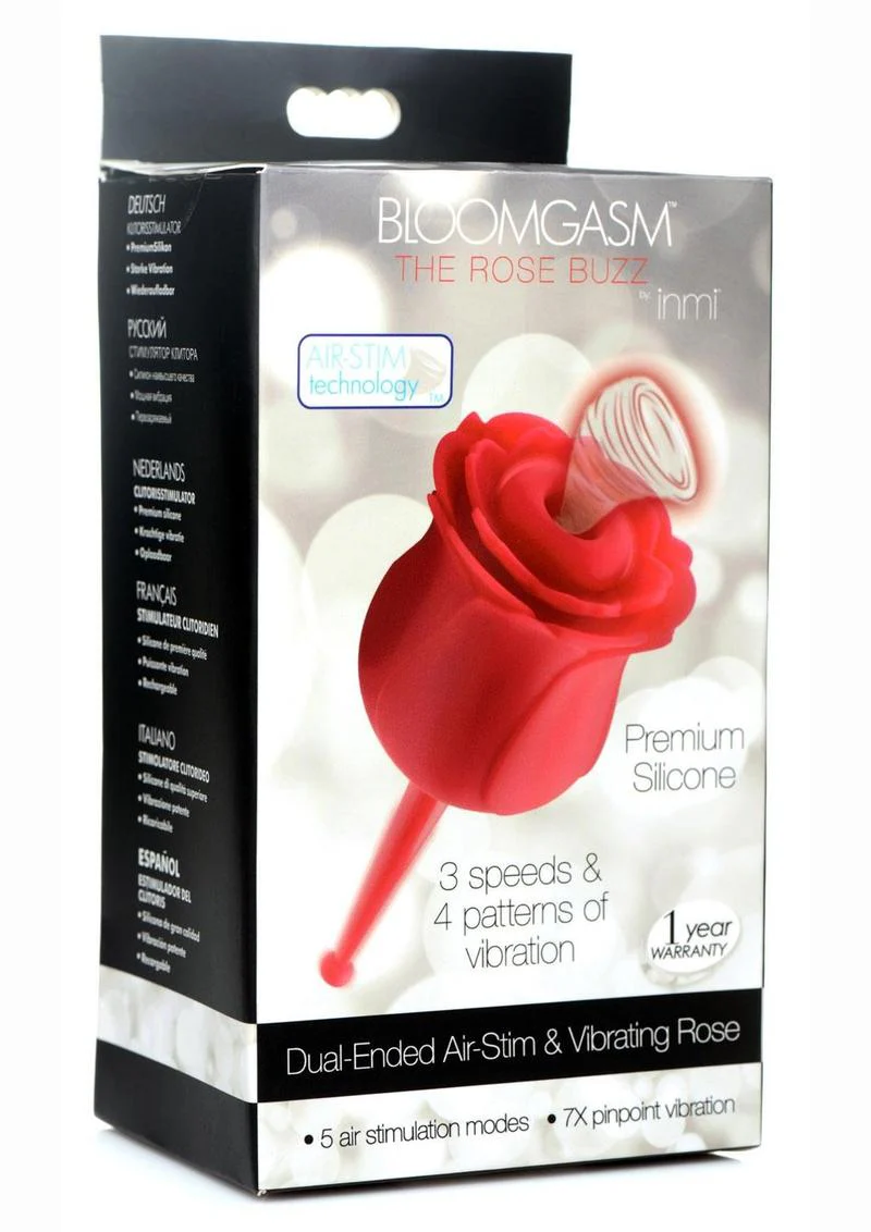 Bloomgasm The Rose Buzz by Inmi Dual-Ended Air-Stim and Vibrating Rose - Image 3