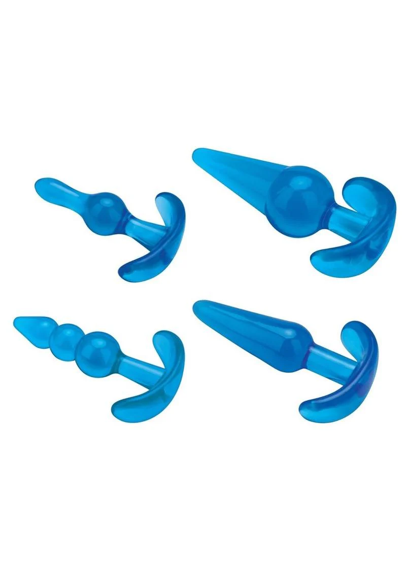 Blue Line 4PC Anal Training Set Silicone Butt Plugs - Image 2