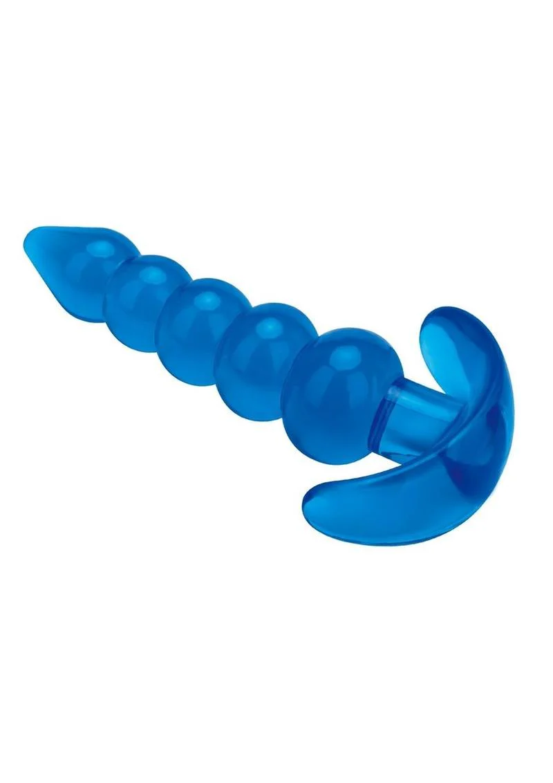 Blue Line Medium Beaded Anal Plug - Image 2