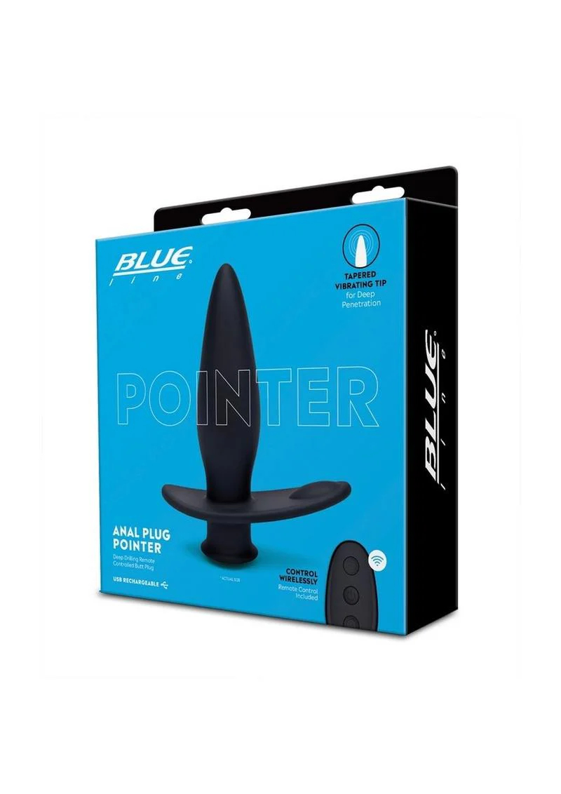 Blue Line Pointer Silicone Deep Drilling Butt Plug - Image 4