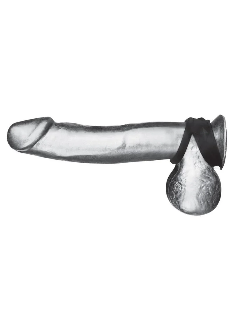 Blue Line Silicone Duo Snap Comfortable Cock And Ball Ring - Image 2