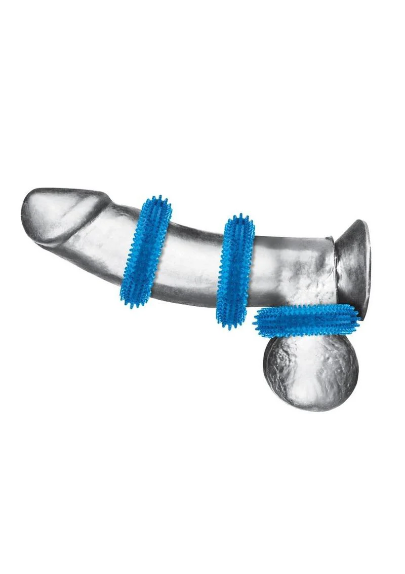 Blue Line Ultra-Stim Stretch Cock Rings For Enhance Performance - Image 2