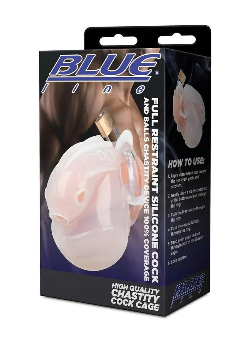 BlueLine Full Restraint Cock and Balls Chastity Device - Image 7