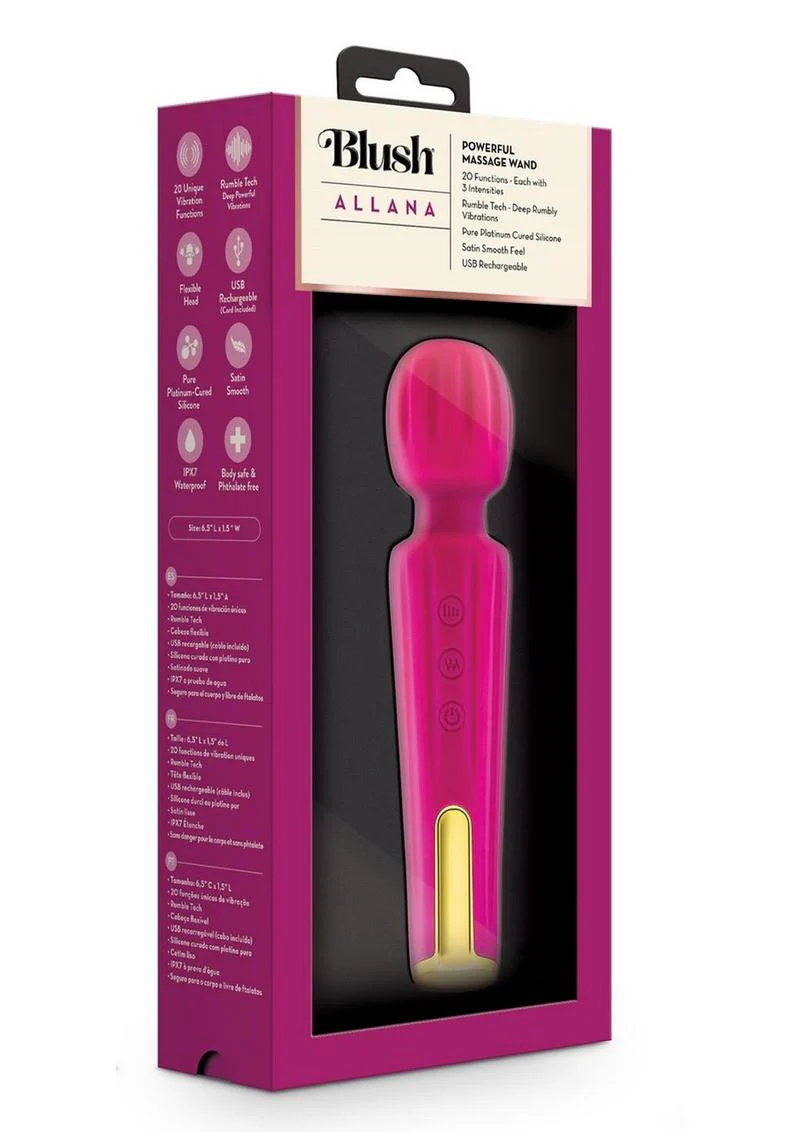 Blush Allana Powerful Massage Wand Rechargeable And Waterproof - Image 4