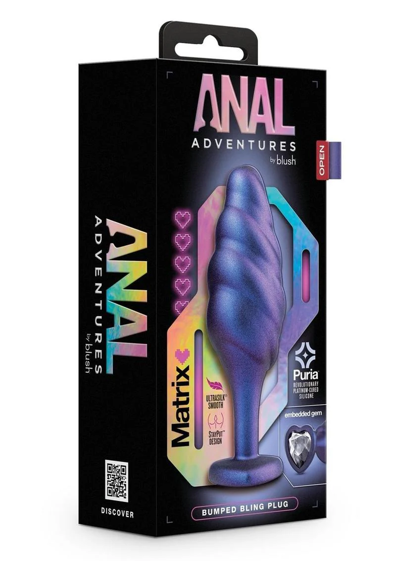 Blush Anal Adventures Matrix Bumped Bling Plug - Image 3