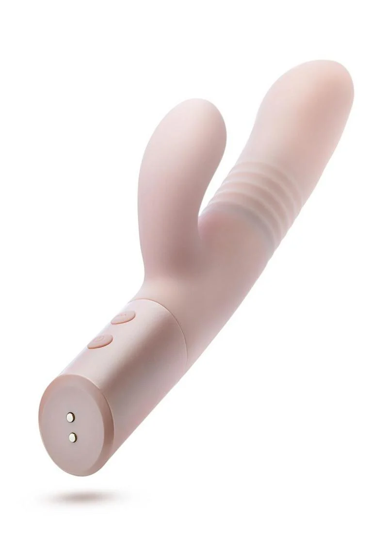 Blush Fraya Silicone Rabbit Vibrator with Charging Station - Image 2