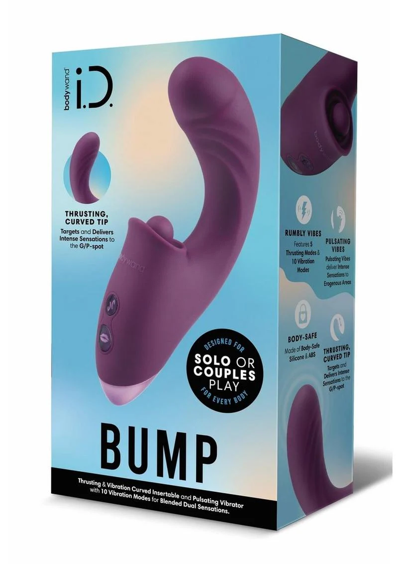Bodywand iD Bump Stimulating Vibrator Curved and Thrusting Tip - Image 4