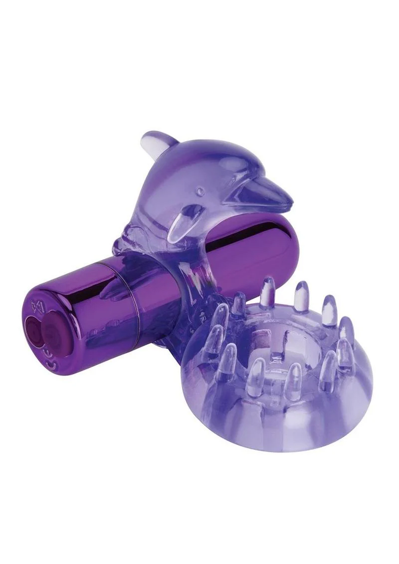 Bodywand Rechargeable Dolphin Ring with Clit Ticklers Powerful Vibrations - Image 2