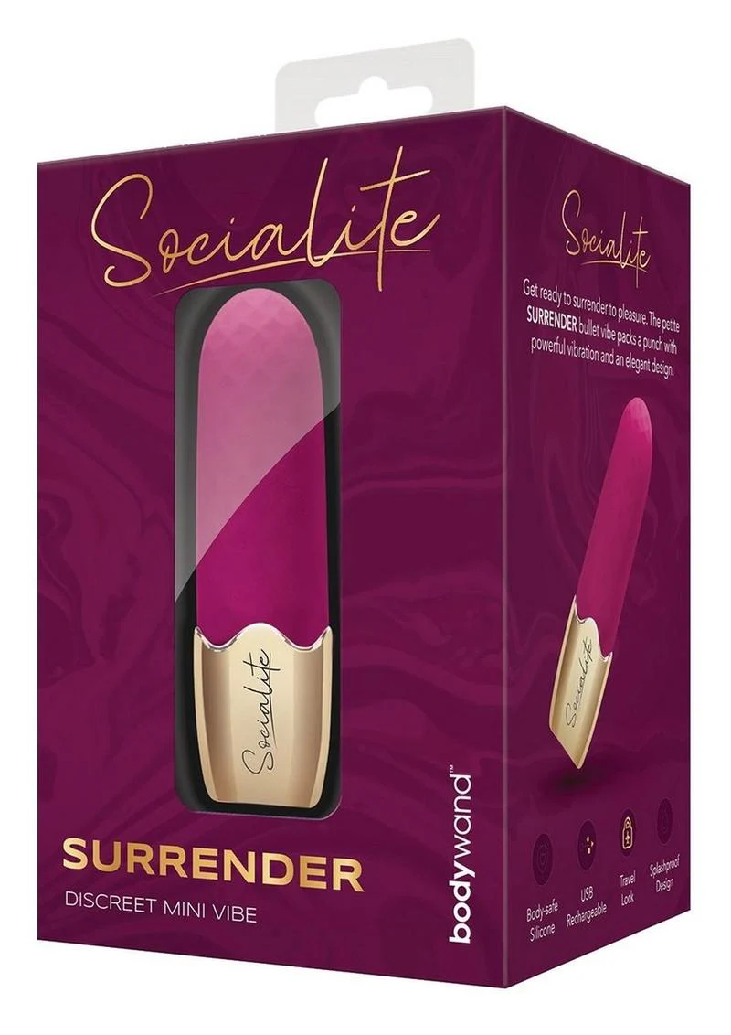 Bodywand Socialite Surrender Discreet Mini Vibe Gold Elegance - Image 4