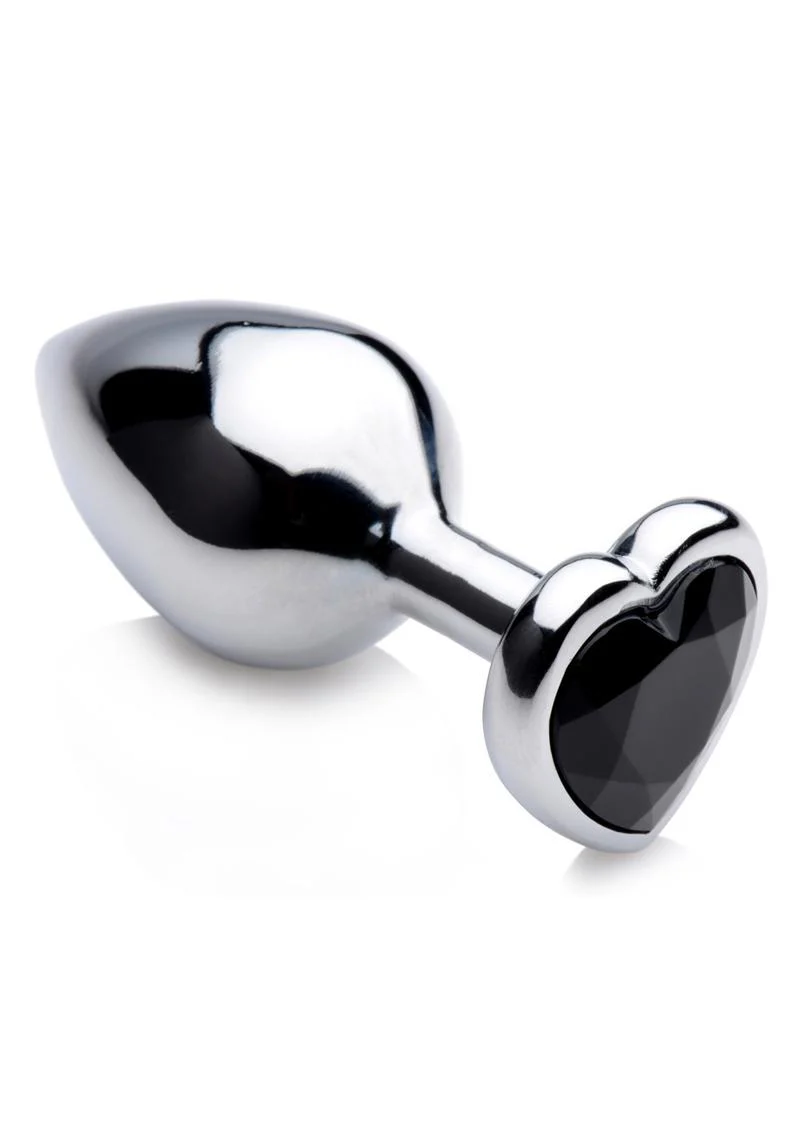 Booty Sparks Black Heart Gem Large Anal Plug - Image 3