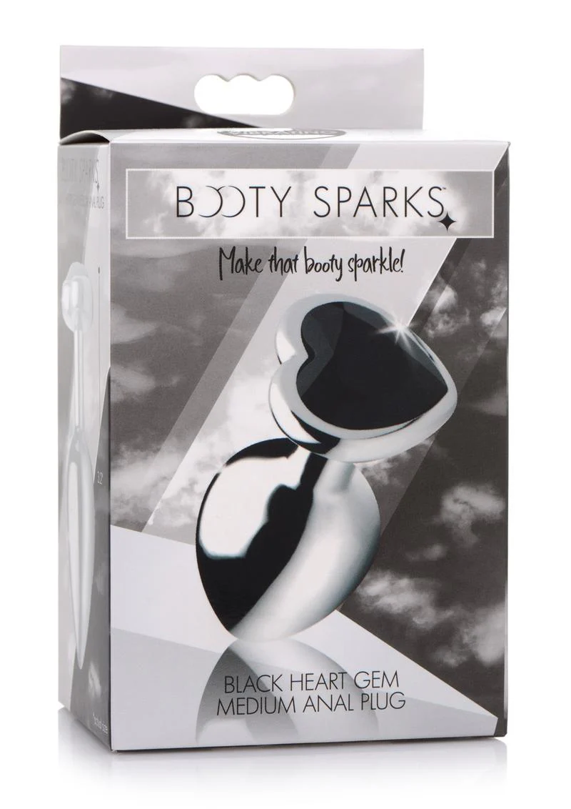 Booty Sparks Black Heart Gem Large Anal Plug - Image 9