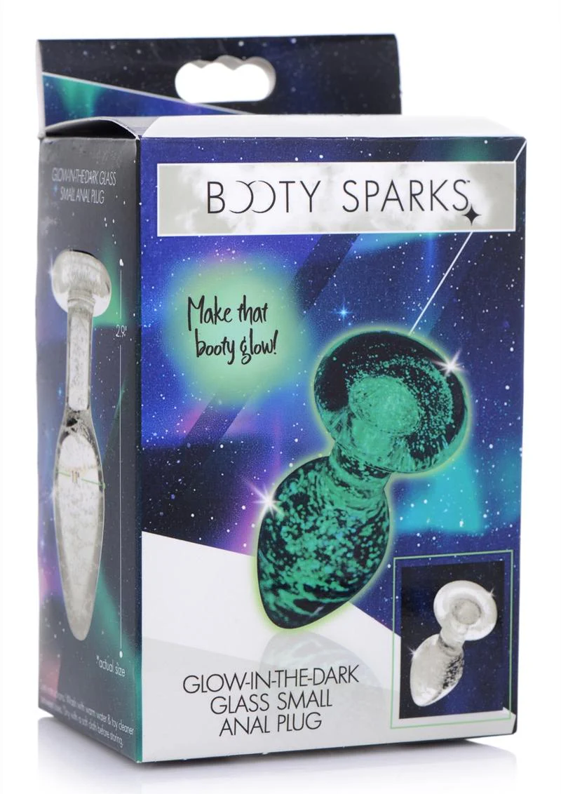 Booty Sparks Glow in the Dark Glass Anal Plug - Image 10