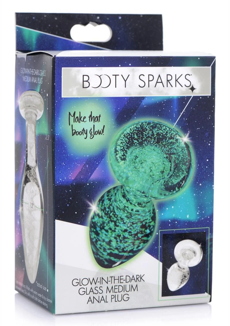 Booty Sparks Glow in the Dark Glass Anal Plug - Image 11