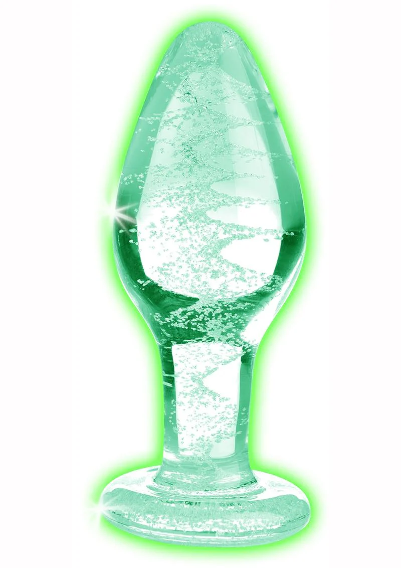 Booty Sparks Glow in the Dark Glass Anal Plug - Image 4