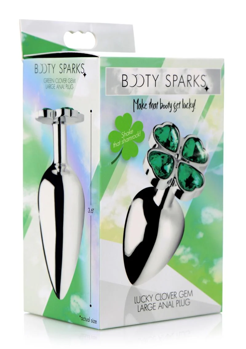 Booty Sparks Lucky Clover Gem Large Anal Plug - Image 4