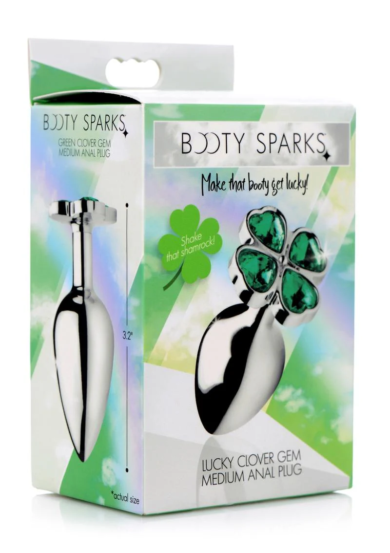Booty Sparks Lucky Clover Gem Medium Anal Plug - Image 4