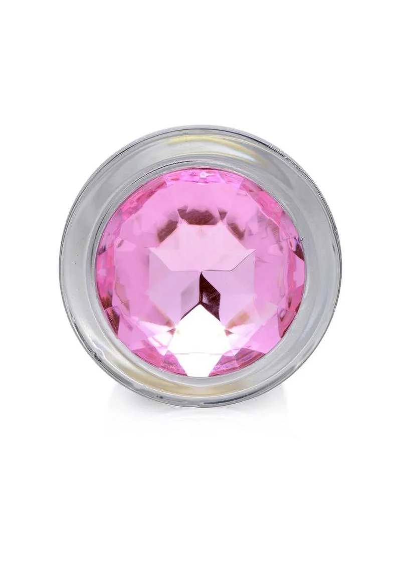 Booty Sparks Pink Gem Glass Medium Anal Plug For Pleasure - Image 2