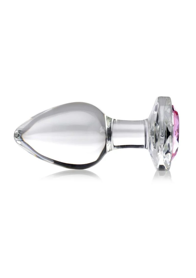 Booty Sparks Pink Gem Glass Medium Anal Plug For Pleasure - Image 3