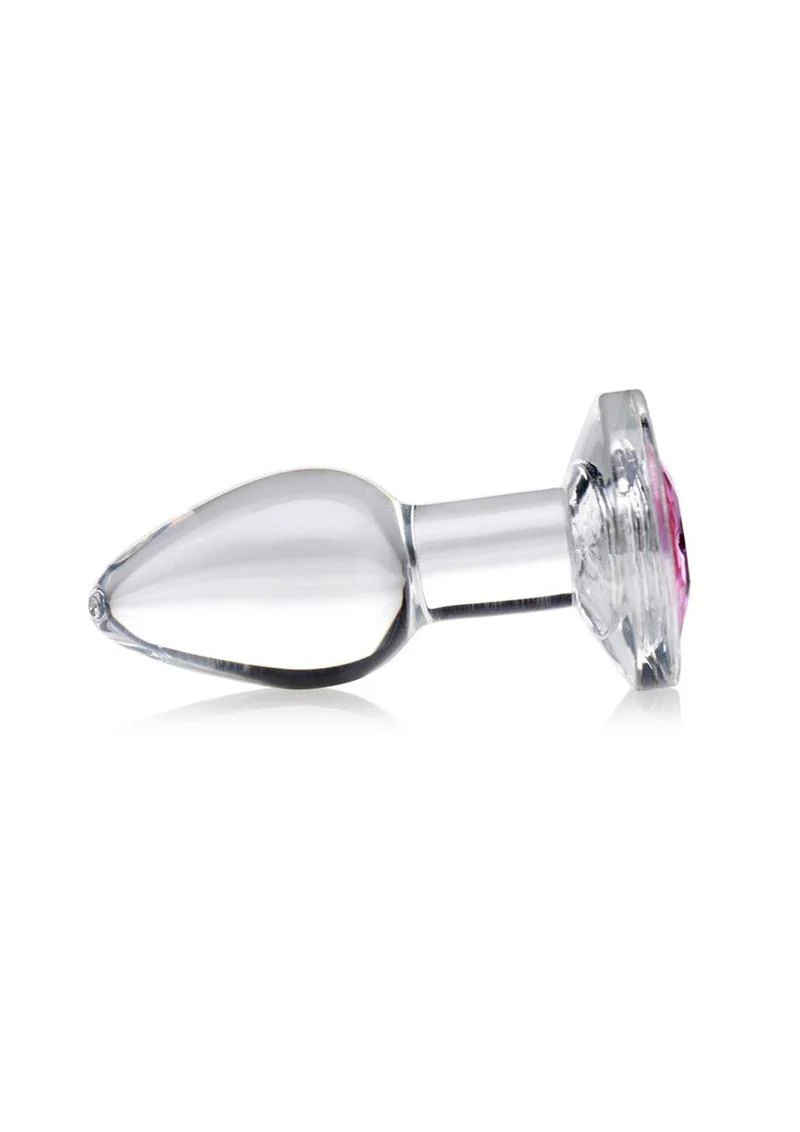 Booty Sparks Pink Gem Glass Medium Anal Plug For Pleasure - Image 4