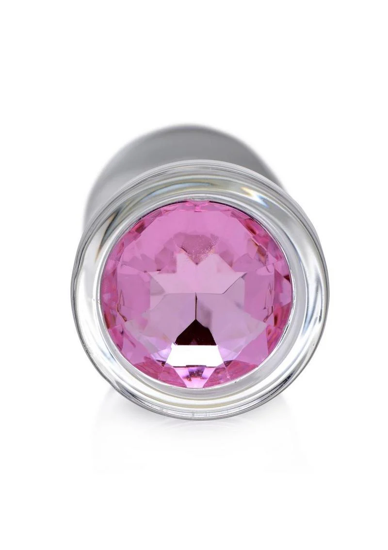 Booty Sparks Pink Gem Glass Medium Anal Plug For Pleasure - Image 6