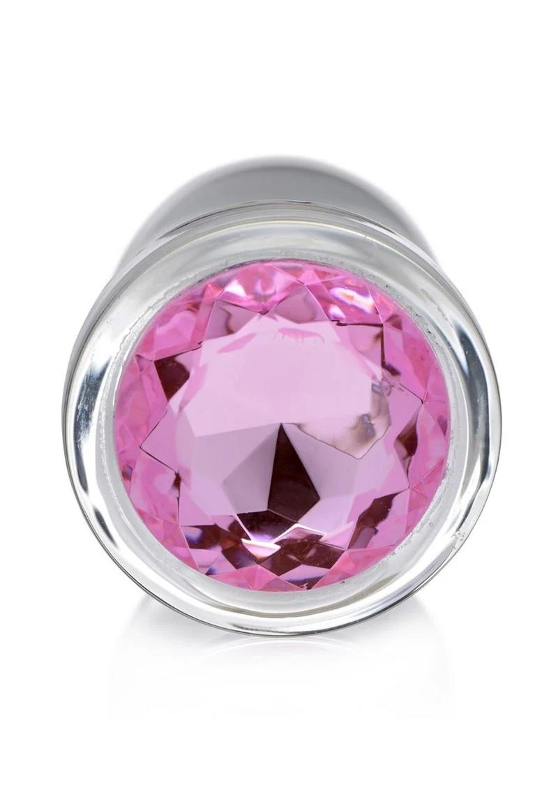 Booty Sparks Pink Gem Glass Medium Anal Plug For Pleasure - Image 9