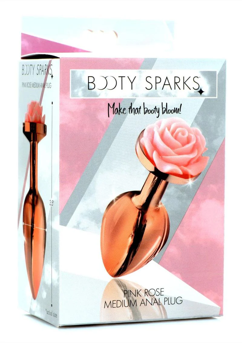 Booty Sparks Pink Rose Aluminum Anal Plug - Image 8