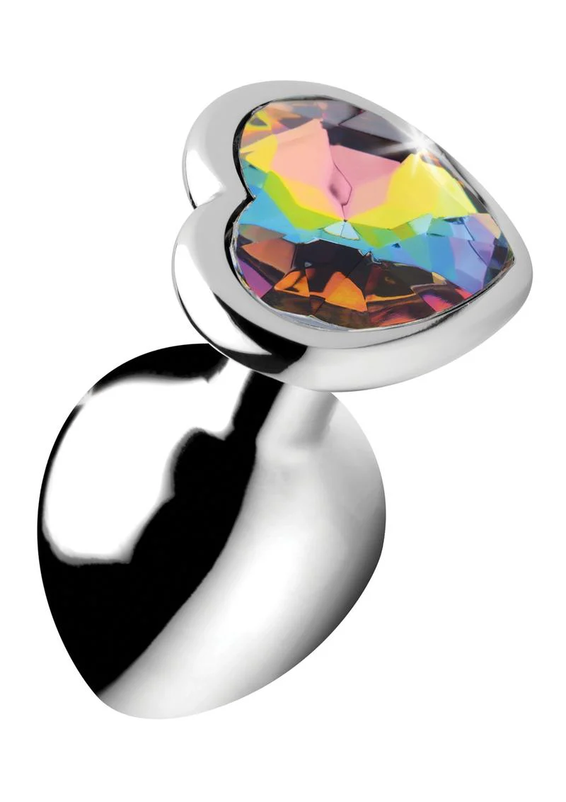 Booty Sparks Rainbow Prism Heart Anal Plug - Image 4