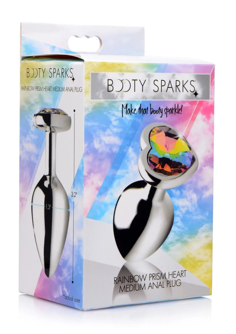 Booty Sparks Rainbow Prism Heart Anal Plug - Image 8