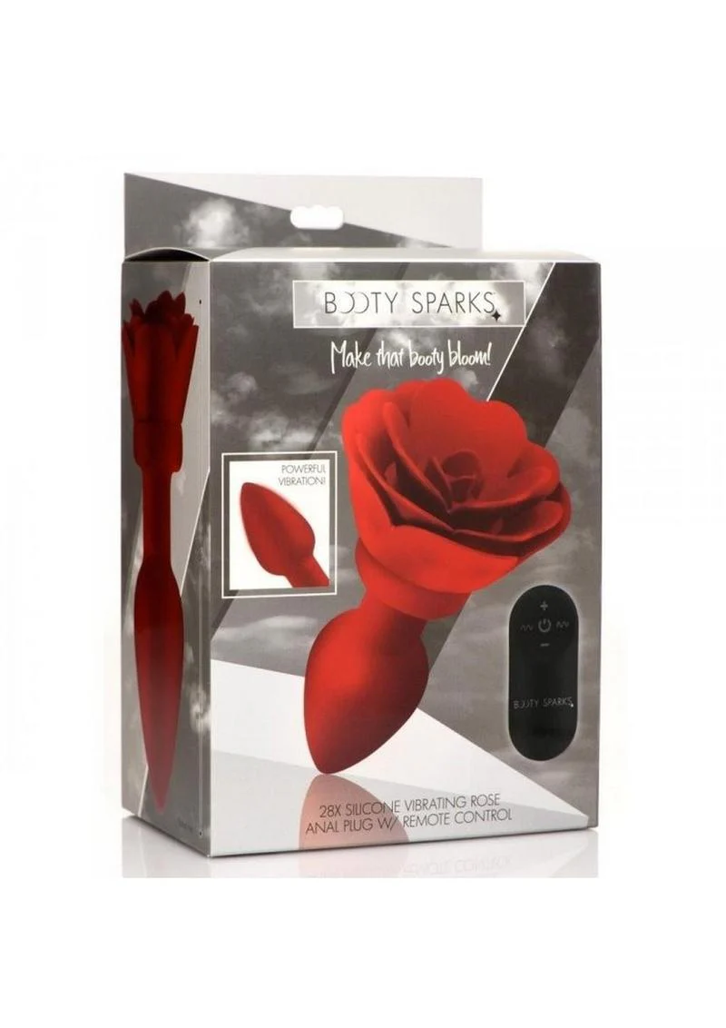 Booty Sparks Rechargeable Silicone Vibrating Rose Anal Plug - Image 12